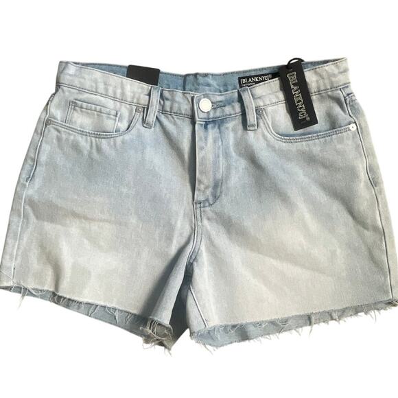Blank NYC The Fulton Roll Up Frayed Hem Light Wash‎ Jean Shorts Size 29 - Picture 1 of 7